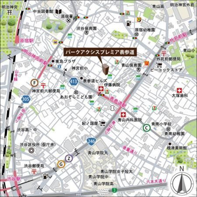 【地図】 | パークアクシスプレミア表参道
