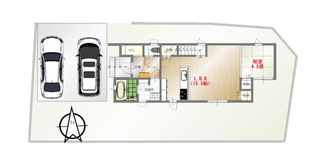 都城市太郎坊町(A号棟)の区画図|配置図（A号棟）