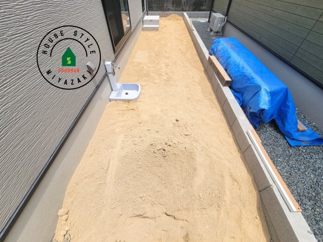 宮崎市大塚町西ノ後(B号棟)の庭|お庭で自由な時間を過ごせます。