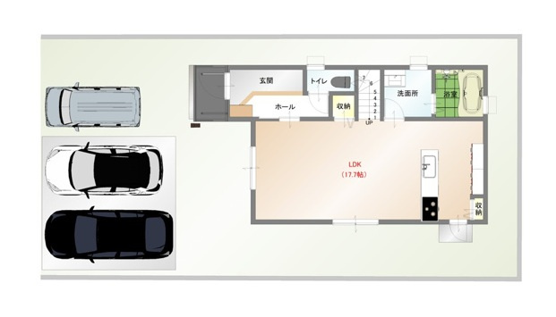 宮崎市大塚町西ノ後(B号棟)の区画図|配置図（B号棟）