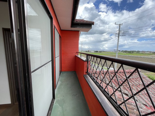 牛込貸家のバルコニー