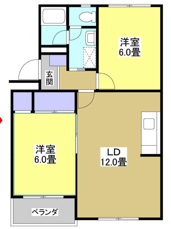 グリーンハイツ楊子の間取り
