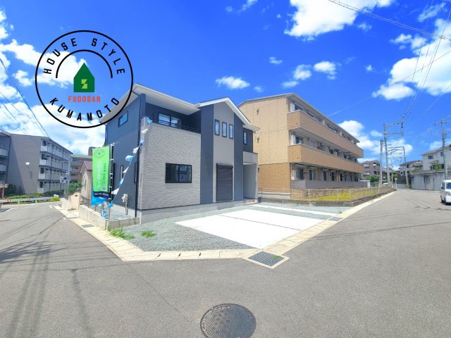 熊本市東区保田窪3丁目第1-2棟（19号棟）　の前面道路含む現地写真|見学の時間などお気軽にお問い合わせ下さい。