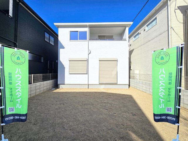 熊本市西区横手5丁目第2-3棟(3号棟)の外観|デザイン性のある外観です。