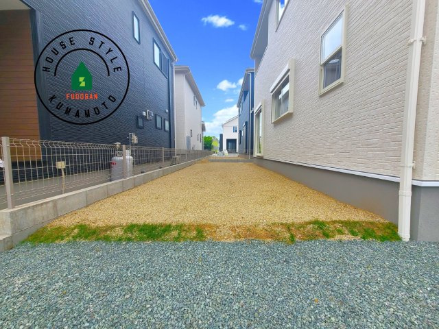 熊本市西区横手5丁目第2-3棟(3号棟)の庭|お庭で自由な時間を過ごせます。