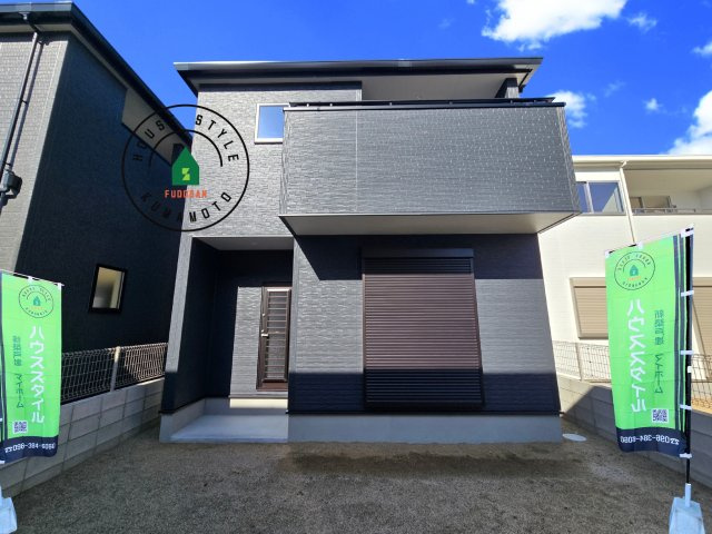 熊本市西区横手5丁目第2-3棟(2号棟)の外観|デザイン性のある外観です。