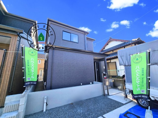 熊本市西区横手5丁目第2-3棟(1号棟)の外観|デザイン性のある外観です。