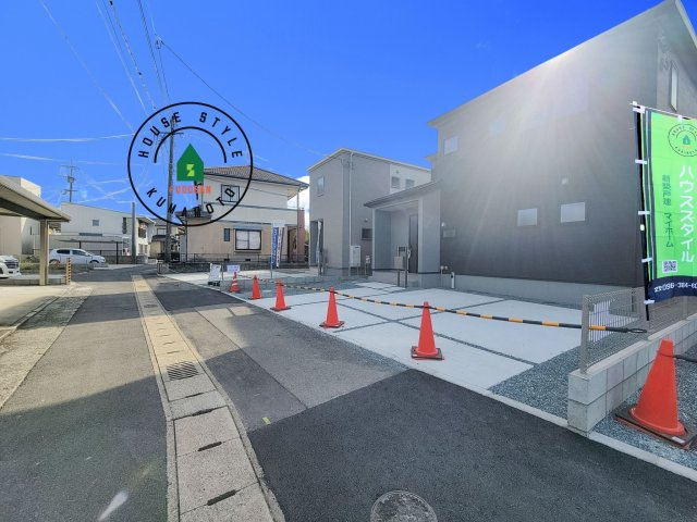 熊本市東区長嶺西2丁目第2-5棟（2号棟）の前面道路含む現地写真|見学の時間などお気軽にお問い合わせ下さい。