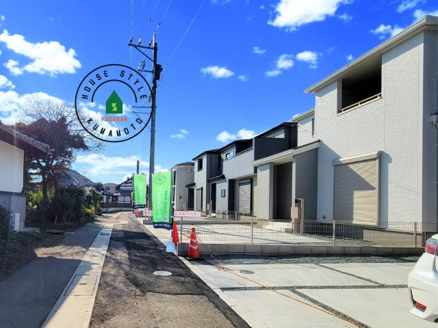 熊本市北区龍田7丁目第4-5棟（4号棟）の前面道路含む現地写真|前面道路です。