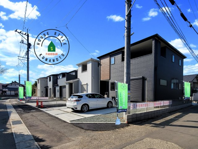 熊本市北区龍田7丁目第4-5棟（4号棟）の前面道路含む現地写真|見学の時間などお気軽にお問い合わせ下さい。