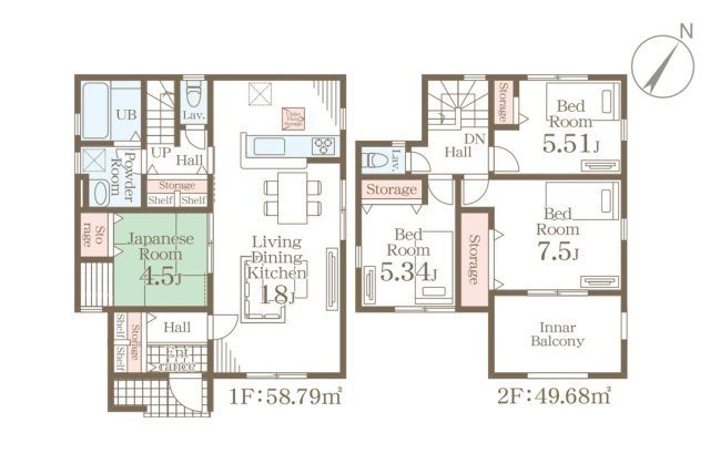 熊本市北区龍田7丁目第4-5棟（4号棟）