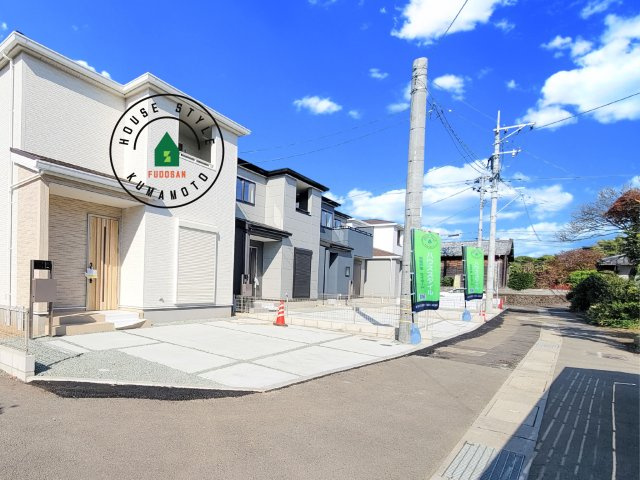 熊本市北区龍田7丁目第4-5棟（3号棟）の前面道路含む現地写真|見学の時間などお気軽にお問い合わせ下さい。