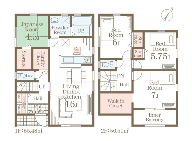 熊本市北区龍田7丁目第4-5棟（1号棟）