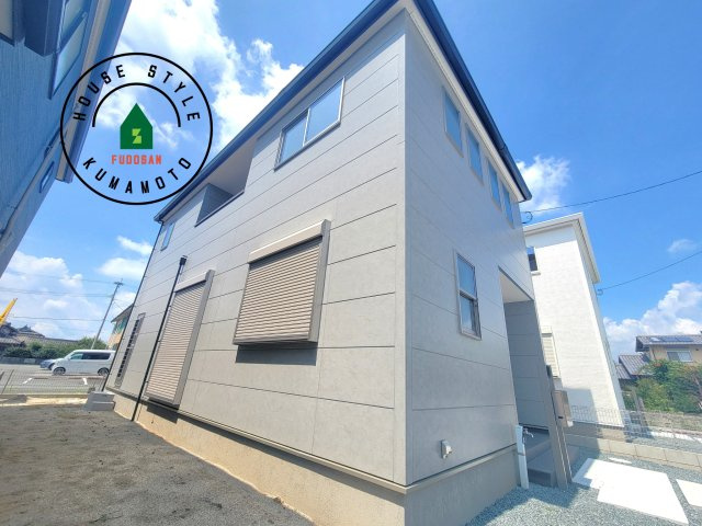 菊池市西寺第1-8棟（7号棟）の外観|デザイン性のある外観です。