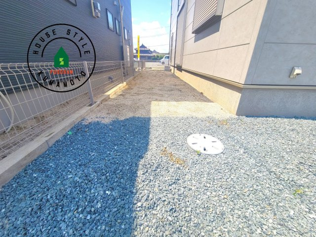 菊池市西寺第1-8棟（7号棟）の庭|お庭で自由な時間を過ごせます。