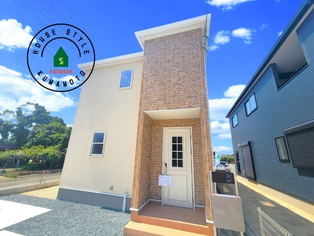 菊池市西寺第1-8棟（5号棟）の外観|デザイン性のある外観です。