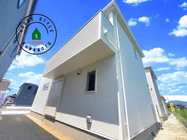 菊池市西寺第1-8棟（3号棟）の外観|デザイン性のある外観です。