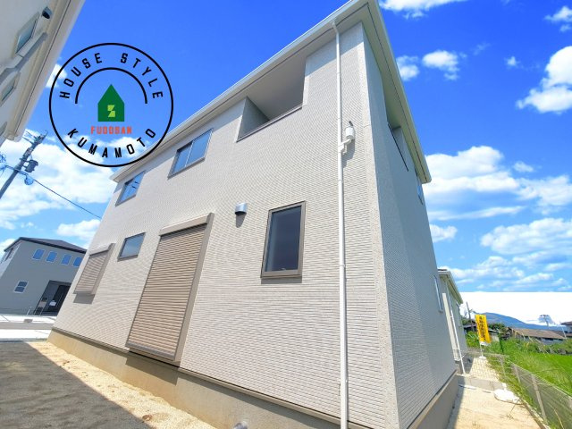 菊池市西寺第1-8棟（2号棟）の外観|デザイン性のある外観です。