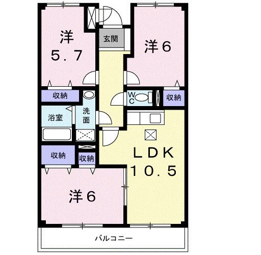 ナハトムジークの間取り