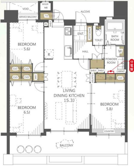 【間取り】 | ナポレ久留米けやき通り