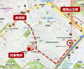 赤坂ウイングビルの地図