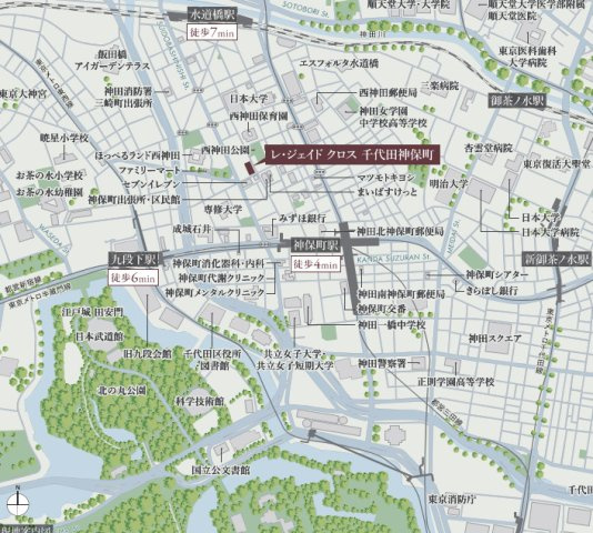 レ・ジェイドクロス千代田神保町の地図
