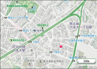 青葉六本木ビルの地図