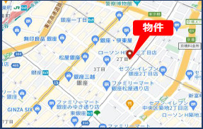 陽光銀座セントラルビルの地図