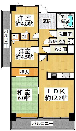 ファミール岡本の間取り|※間取りが現況と異なる場合は現況を優先します※