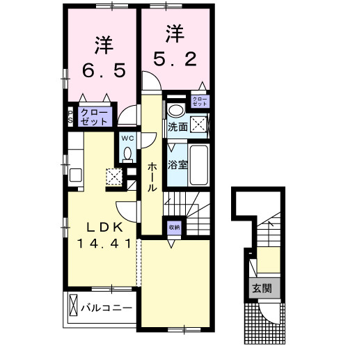 ウッドスプリング有田の間取り