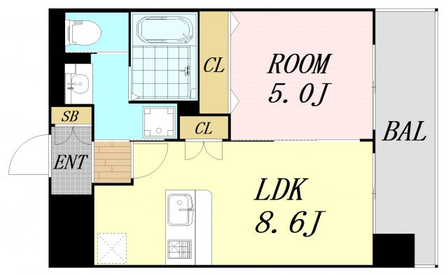 Luxe新大阪1　仲介手数料無料の間取り