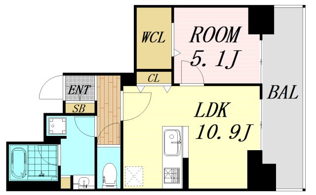 LAZO内久宝寺　仲介手数料無料の間取り