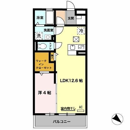 神戸市北区鈴蘭台北町３丁目のアパートの間取り