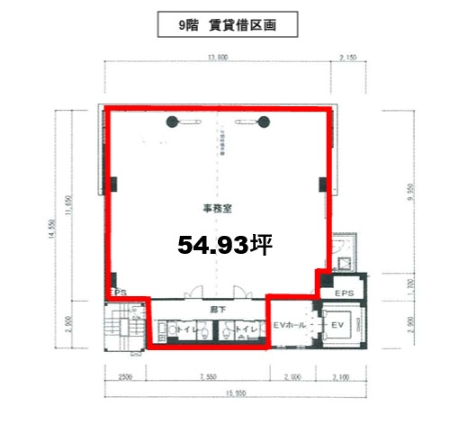 ウエストスクエアビルの区画図