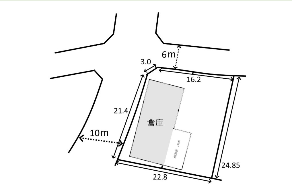 木更津市金田東6丁目　売倉庫の区画図
