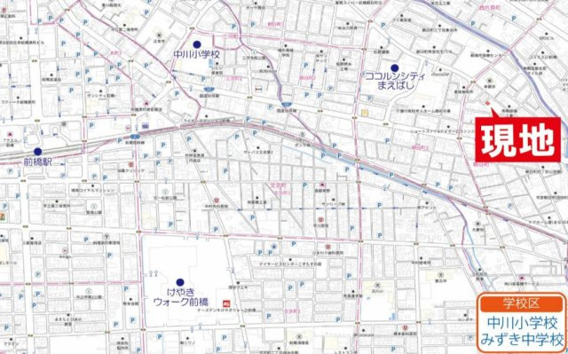【中古戸建】前橋市朝日町　４DKの地図