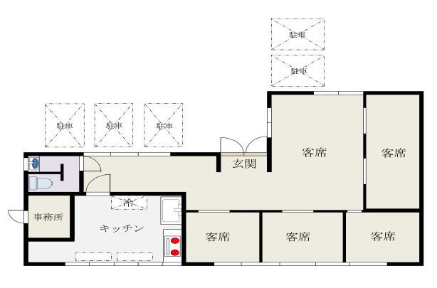 野田市西高野の倉庫の間取り