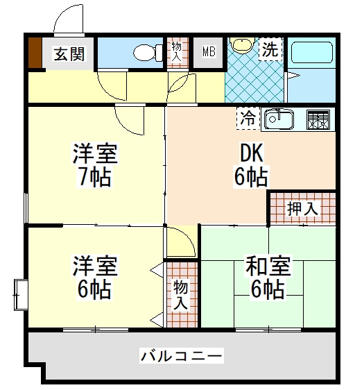ハイム屋敷本の間取り