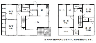 【間取り】 | 長浜市弥高町中古戸建