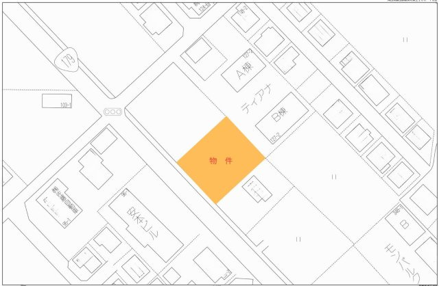 勝央町黒土売土地 226坪の区画図