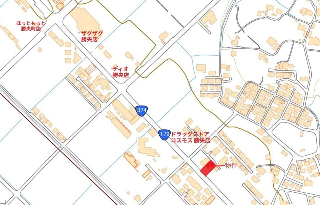 勝央町黒土売土地 226坪の地図