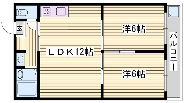 神戸市垂水区星が丘１丁目の賃貸マンションの間取り