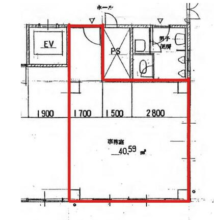 近江八幡市桜宮町の店舗事務所の間取り
