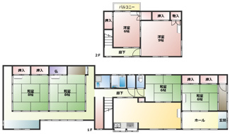 【間取り】 | 大津町中古住宅424坪