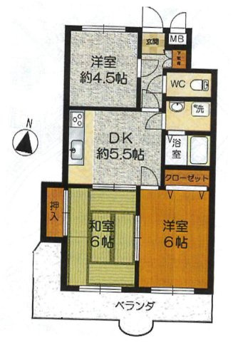 神戸市須磨区大手字稲荷尾の賃貸マンション