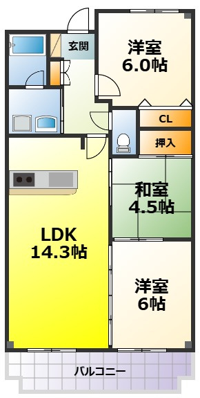 カトルセゾンの間取り