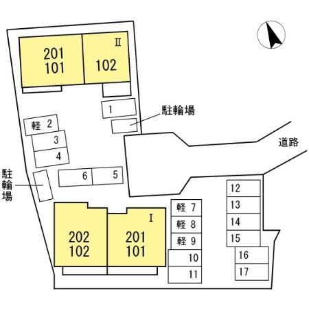 ピースフル Ⅱの区画図