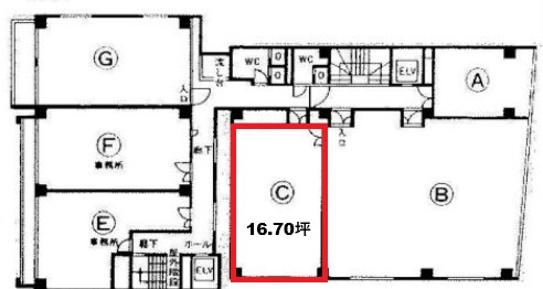 行成ビルの区画図