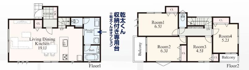 仲介手数料無料　横浜市中区本牧緑ケ丘の間取り