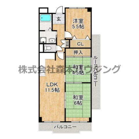 【間取り】 | 　サンマンション南野